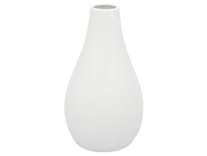 Váza keramická - tvar hruška, bílá (Barva Bílá)