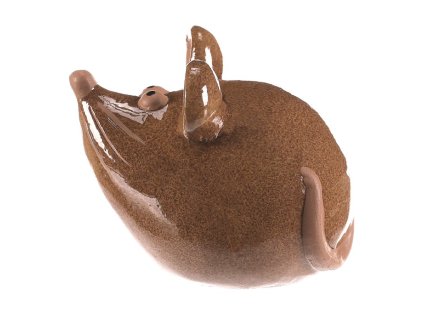 Myš keramická - menší, barva hnědá (Barva Hnědá)