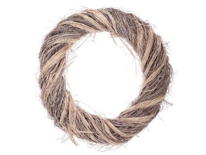 Věnec proutěný - pr. 50 cm, přírodní šedá (Barva Šedá)