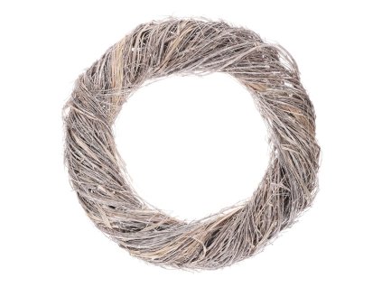 Věnec proutěný - pr. 70 cm, přírodní šedá (Barva Šedá)