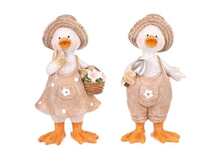 Kachna - polyresin, větší, mix 2 druhů, cena za 1 ks (Barva Béžová)