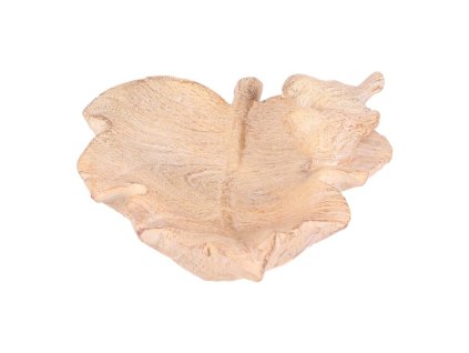Krmítko/pítko - polyresin, list s ptáčky, imitace dřeva (Barva Hnědá)
