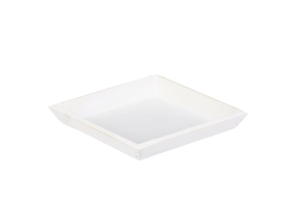 Tác dřevěný - čtvercový, barva bílá (Barva Bílá)