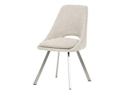 Jídelní židle, béžová, látka bouclé, DCL-W1174 CRM2 (Barva Šedá)