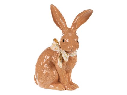 Zajíc - keramická soška, barva hnědá (Barva Hnědá)