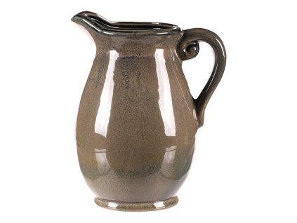 Váza keramická - tvar džbán, velká, barva šedá (Barva Šedá)