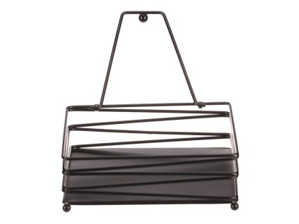 Odkladač na ubrousky - čtvercový, kov, černý (Barva Černá)