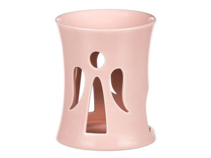 Aromalampa s andělem, meruňková barva, porcelán (Barva Oranžová)
