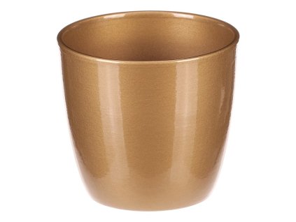 Obal na květiny - terakota, pr. 12 cm, barva zlatá (Barva Zlatá)