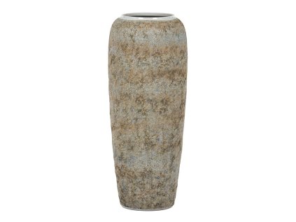 Váza keramická - výška 90 cm, šedo-béžová (Barva Šedá)
