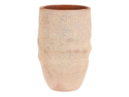 Váza keramická - výška 36 cm, béžovo-hnědá (Barva Béžová)