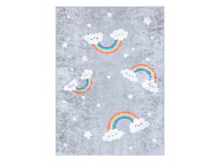 Dětský kusový koberec Junior 52063.801 Rainbow grey (Rozměry koberců 80x150)