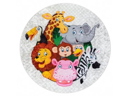 Dětský kusový koberec Junior 51595.801 Africa (Rozměry koberců 80x80 (průměr) kruh)