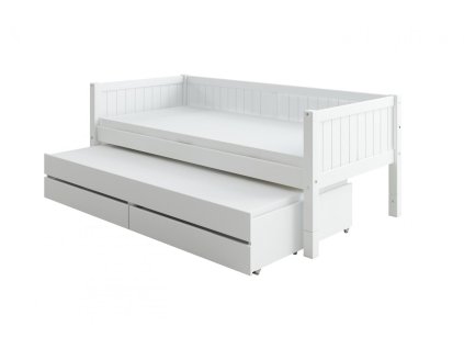 Postel s přistýlkou a úložným prostorem Romantic 447 bílá