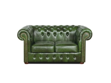 Pohovka Chesterfield Classic 2 kůže zelená