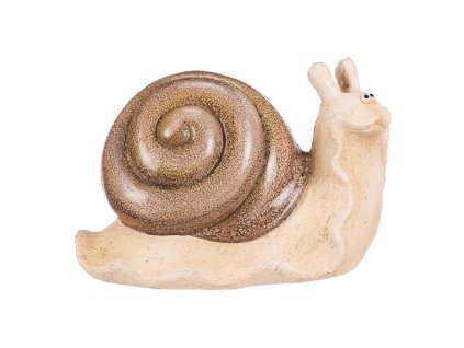 Šnek - zahradní dekorace, magnesium (Barva Hnědá)