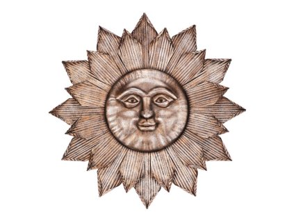 Slunce - kovová nástěnná dekorace, šedá (Barva Šedá)