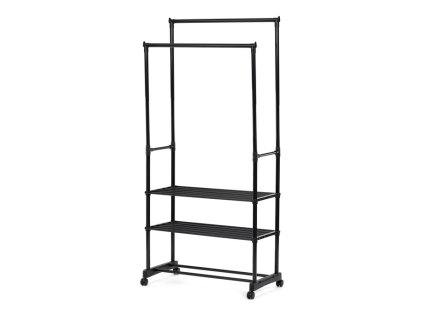 Stojan na šaty, kov, černá, GD-166 BK (Barva Černá)