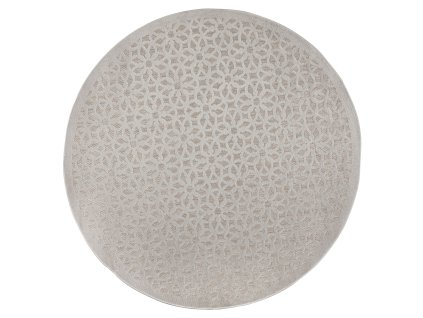Kusový koberec Piatto Argento Silver kruh – na ven i na doma (Rozměry koberců 160x160 (průměr) kruh)