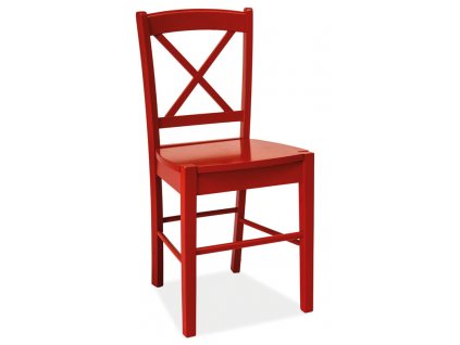 Jídelní dřevěná židle CD-56 červená