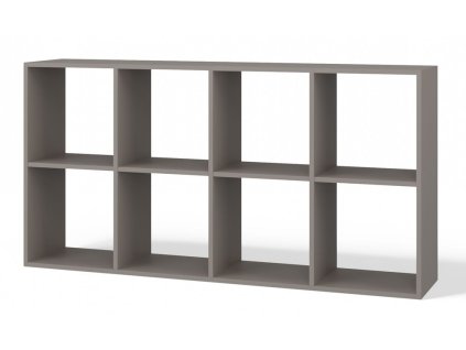 Regál Manja 2x4 šedá jíl