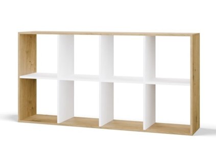 Regál Manja 2x4 dub artisan/bílá