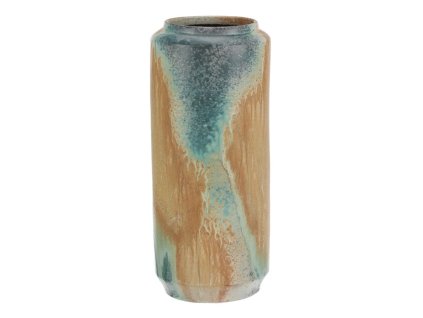 Váza keramická - rovná, 40 cm, béžovo-šedá (Barva Béžová)