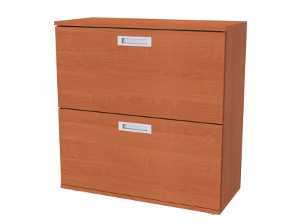 TRIANGL 6 - botník se dvěma zásuvkami, 80x35x82cm Dekor: olše (Dekor olše, Šířka 80, Výška 82)