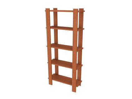 ESO - policový regál, 70 x 92/161cm Dekor: olše, Varianta: Velký (Dekor olše, Šířka 70)