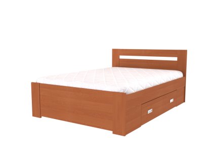 FABIE - postel s úložným prostorem 140x200cm / 120x200cm Dekor: olše, Šířka pro matraci: 140cm, Úchytka: STANDARD (Dekor olše, Výška 89cm)