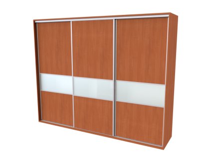 FLEXI 3 - šatní skříň dveře dělené sklem matelux, 240/260/280/300 x 220/240cm Šířka: 300cm, Výška: 240cm, Dekor: olše (Dekor olše, Šířka 300cm, Výška 240cm)