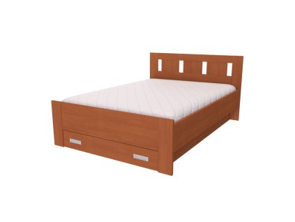 NÁBYTEK MIKULÍK s.r.o. BENO - postel 120x200cm / 140x200cm Dekor: olše, Šířka pro matraci: 120cm, Varianta: Síla bočnice 18mm (Dekor olše)