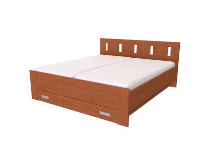 BENO - manželská postel 160x200cm / 180x200cm Dekor: olše, Šířka pro matraci: 160cm, Varianta: Síla bočnice 18mm (Dekor olše, Výška 90cm)