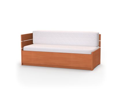 EDEN - Rozkládací postel rohová 90/170 x 200 - s výklopem Dekor: olše, Varianta: včetně laťového bukového roštu (Dekor olše, Šířka 98cm, Výška 86.5cm)