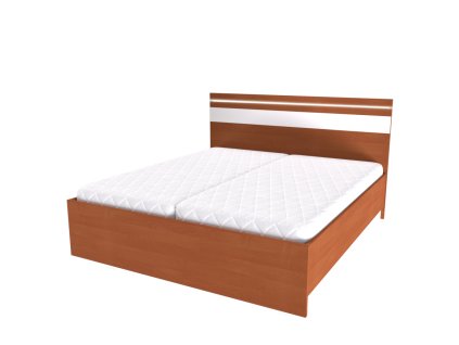 MIA 2 - manželská postel s lamelovými rošty a LED osvětlením v čele 180x200cm / 160x200cm Dekor: olše, Šířka pro matraci: 160cm (Dekor olše)