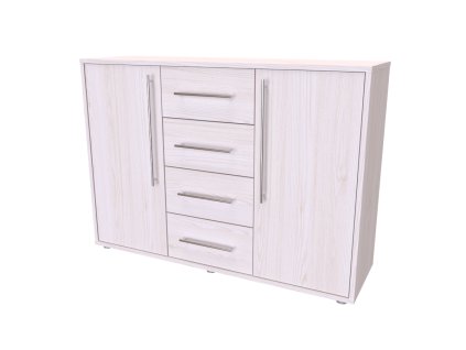 ELITE M - komoda, 86x36/43cm Hloubka: 43cm, Dekor: modřín latté (Dekor modřín latté, Šířka 120cm)