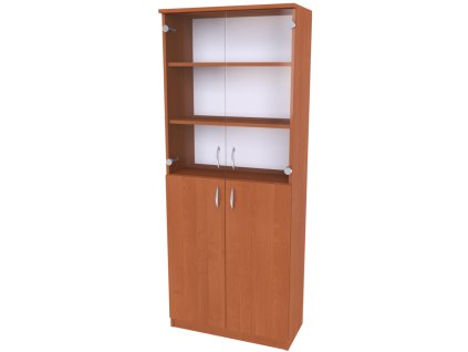 SEKTOR 9 - prosklená skříň, 70x35x175cm Dekor: olše (Dekor olše, Šířka 70cm)