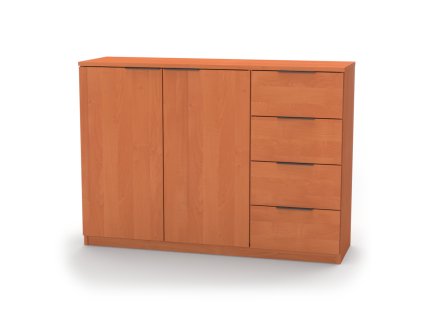 VARIO 5 - komoda, 120x86.5cm Dekor: olše, Úchytka: Černá (Dekor olše, Šířka 120cm, Výška 86.5cm)