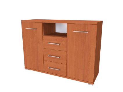 AIDA MN - komoda se skříňkami, zásuvkami a poličkou, 120x86cm Dekor: olše (Dekor olše, Šířka 120cm, Výška 86cm)