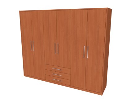 NÁBYTEK MIKULÍK s.r.o. AIDA 1+2+3 - kombinace skříní s rámem 275cm, 275x59x223cm Dekor: olše (Dekor olše)