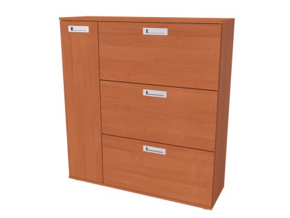 TRIANGL 2 - botník do předsíně, 110x35x120cm Dekor: olše (Dekor olše, Šířka 110cm)