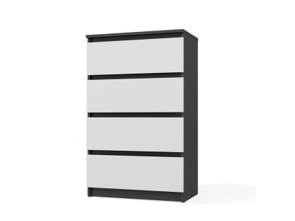 Komoda Malvína M4 antracit/bílá