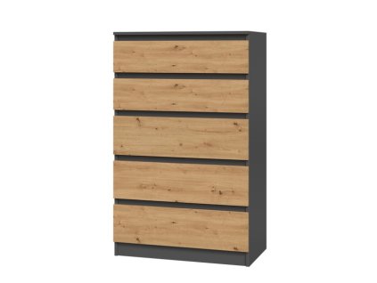Komoda Malvína M5 antracit/dub artisan