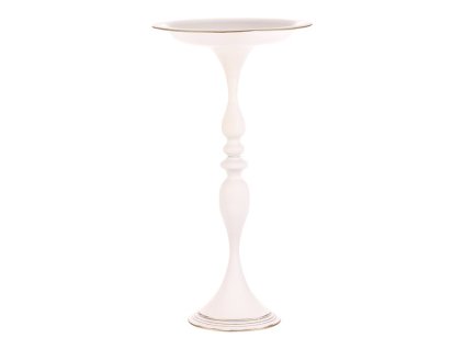 Mísa kovová - na stojanu, 71 cm, aranžovací, barva bílá (Barva Bílá)