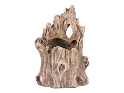 Pařez - obal na květiny, polyresin, imitace dřeva (Barva Hnědá)