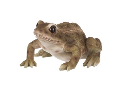 Žába - polyresinová dekorace, barva hnědo-zelená (Barva Zelená)