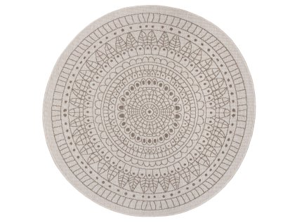 Kusový koberec Twin-Wendeteppiche 105475 Linen kruh – na ven i na doma (Rozměry koberců 140x140 (průměr) kruh)