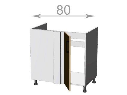 kuchynska dolna rohova drezova skrinka sirka 80 cm 1 dvierka dvierka 30 cm ty1ry2wtv5vd7r1w