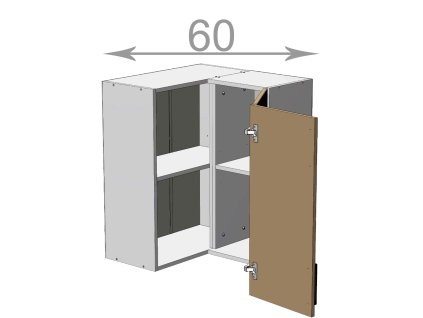 kuchynska horna rohova skrinka sirka 60 cm 2 dvierka lomene zhxd1vzcpmwehqfl