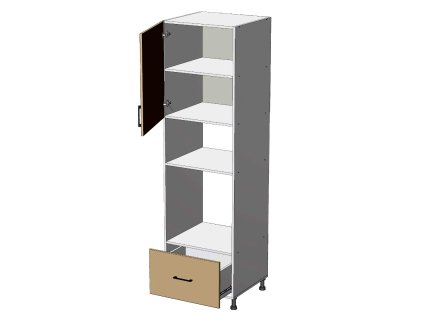 kuchynska vysoka potravinova skrina na vstavanu ruru a mikrovlnku sirka 60 cm 1 suplik 1 dvierka gltsg6asiacxppkc